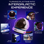 AEROSQUAD-Astronaut Helmet for Kids, Kids Space Helmet with LED Lights for Christmas Party, Movable Visor & Mission Sounds- Todd