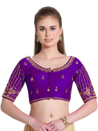 Pujia Mills WomenS Readymade Bridal Embroidery Blouse Multi Coding Maggam Work Moti Work Indian Ethnic Designer Stitched Readym