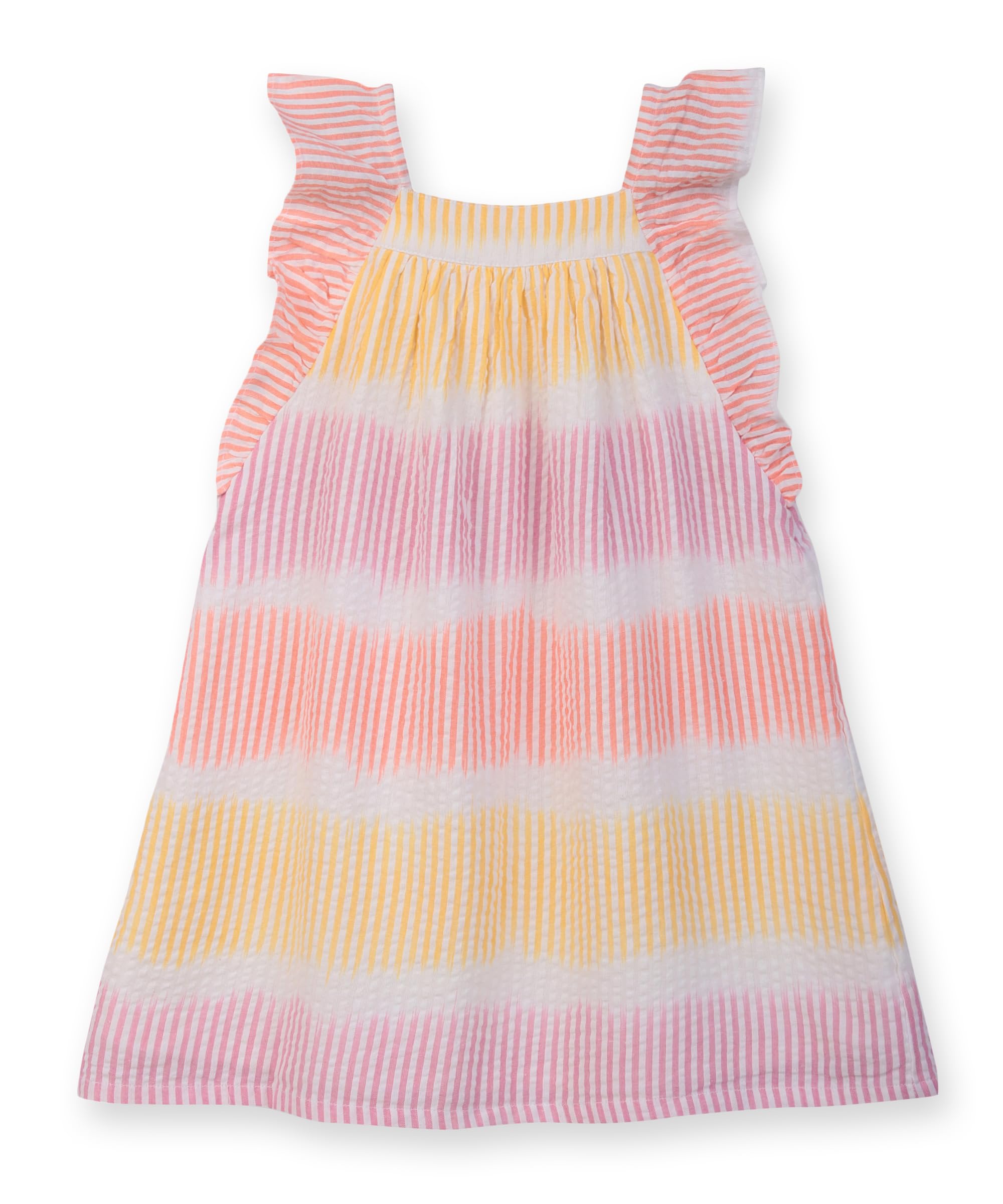 Beebay Kids Girls Seersucker Frill Sleeve Dress Multi - COL