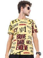 Ketch MenS Slim Fit T-Shirt (Khts000225_Cornsilk