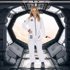 Women's White Astronaut Costume - Large