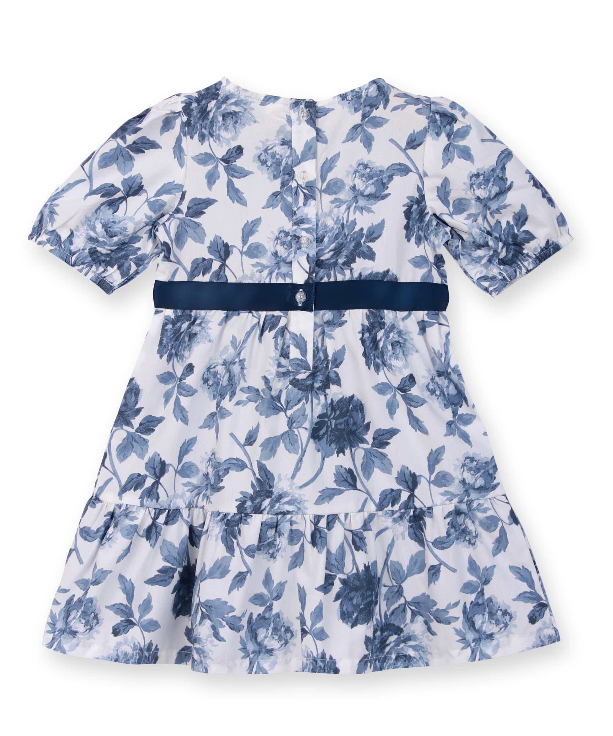 Beebay Kids Girls Floral fit-and-Flare Dress White