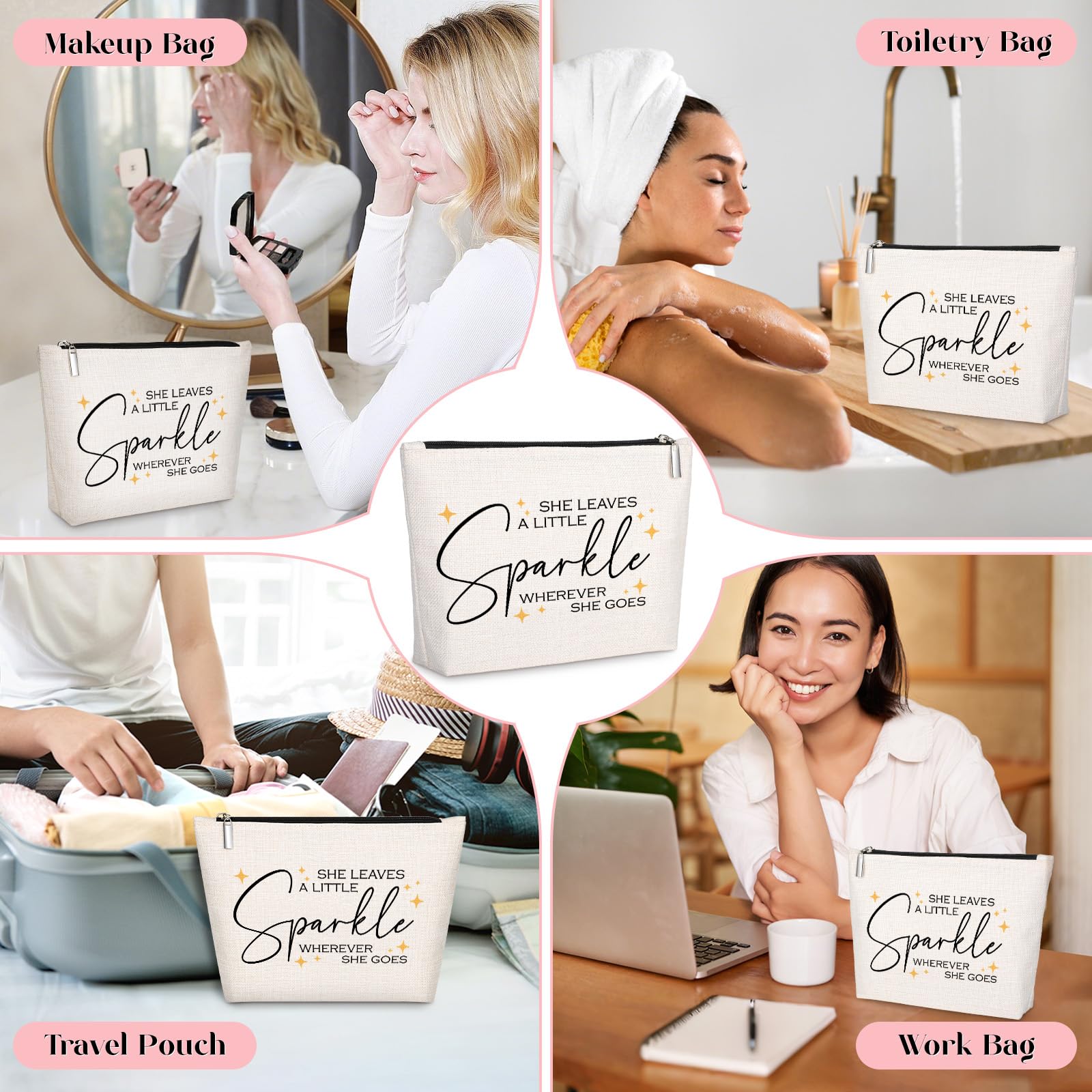 Inspirational Quote Gift for Women -Birthday Graduation Gift for Best Friend Sister -Resign Retirement Gift for Coworker -Makeup