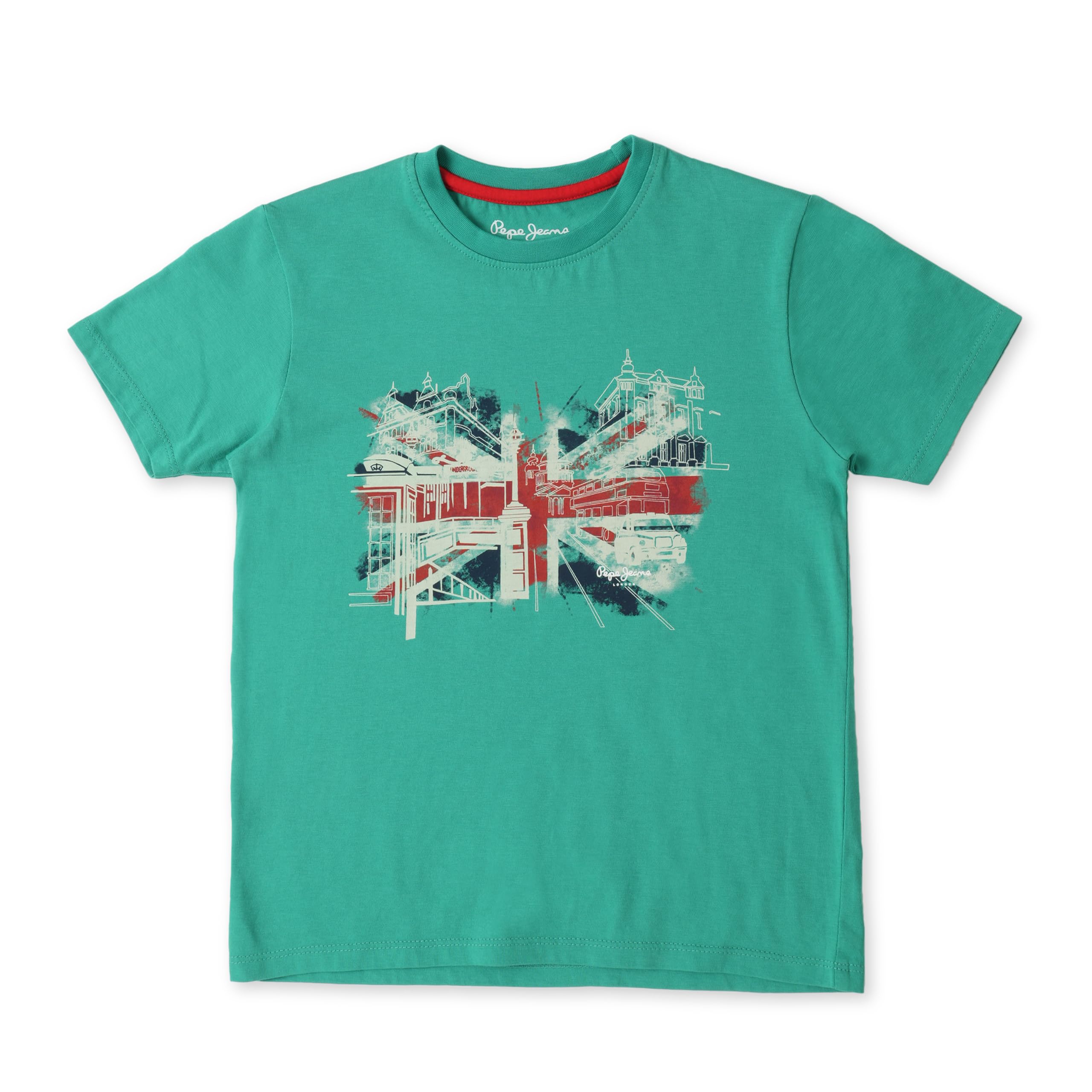 Pepe Jeans BoyS Regular Fit T-Shirt (Pb5036086658_Sport Green