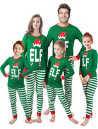 Family Feeling Baby Infant Holiday Christmas Elf 2022 Matching Family Long Sleeves Pajamas Set Green Size 18-24M