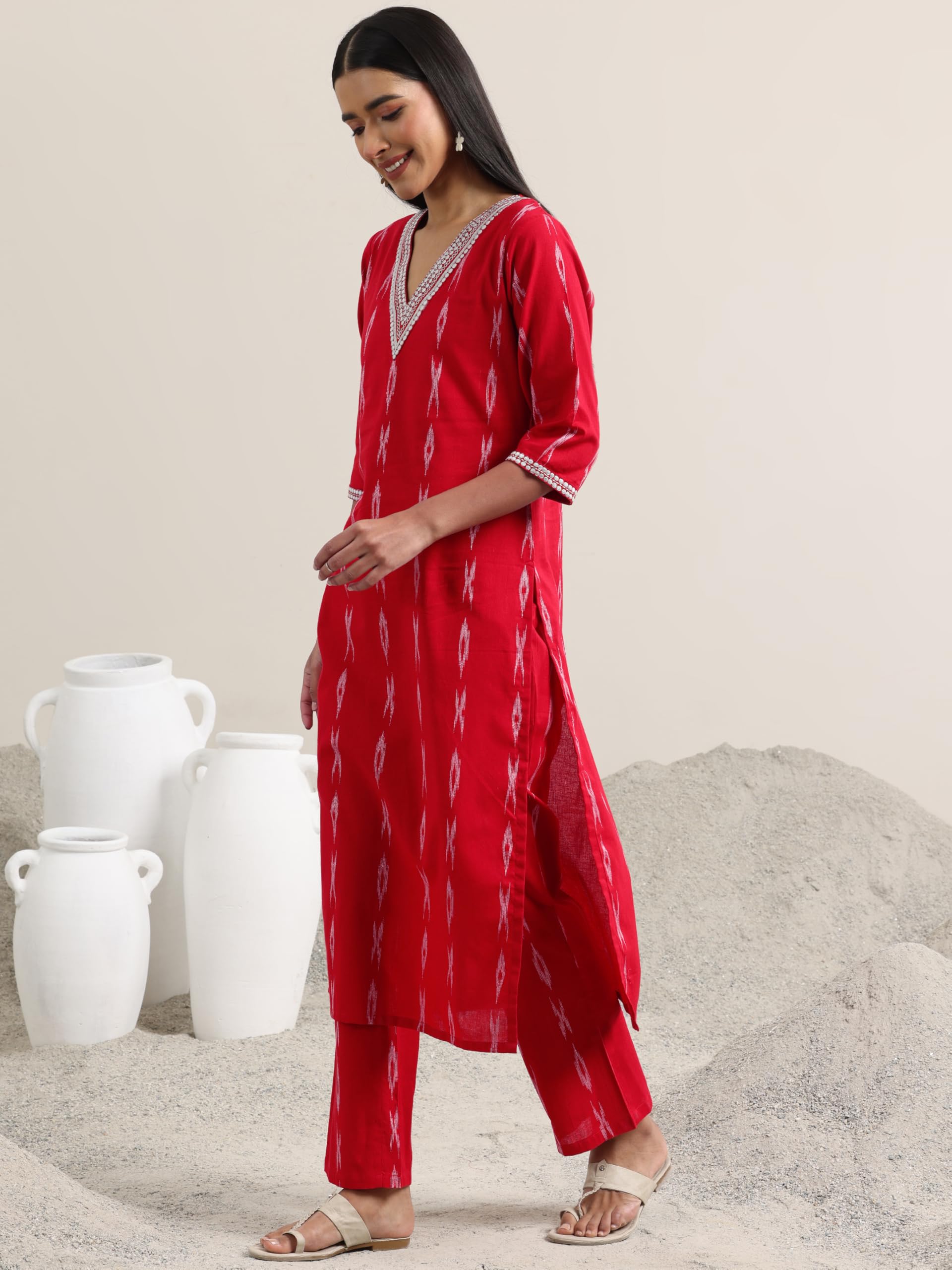 Libas WomenS Cotton Blend Kurta Set (400397