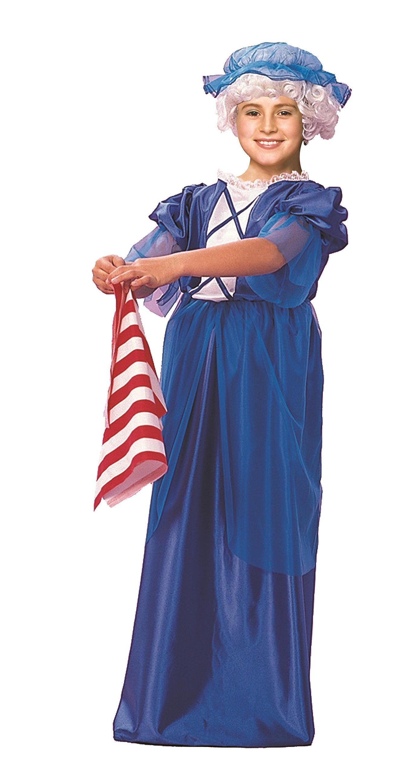 Rg Costumes Colonial Girl (Blue)-Med Child