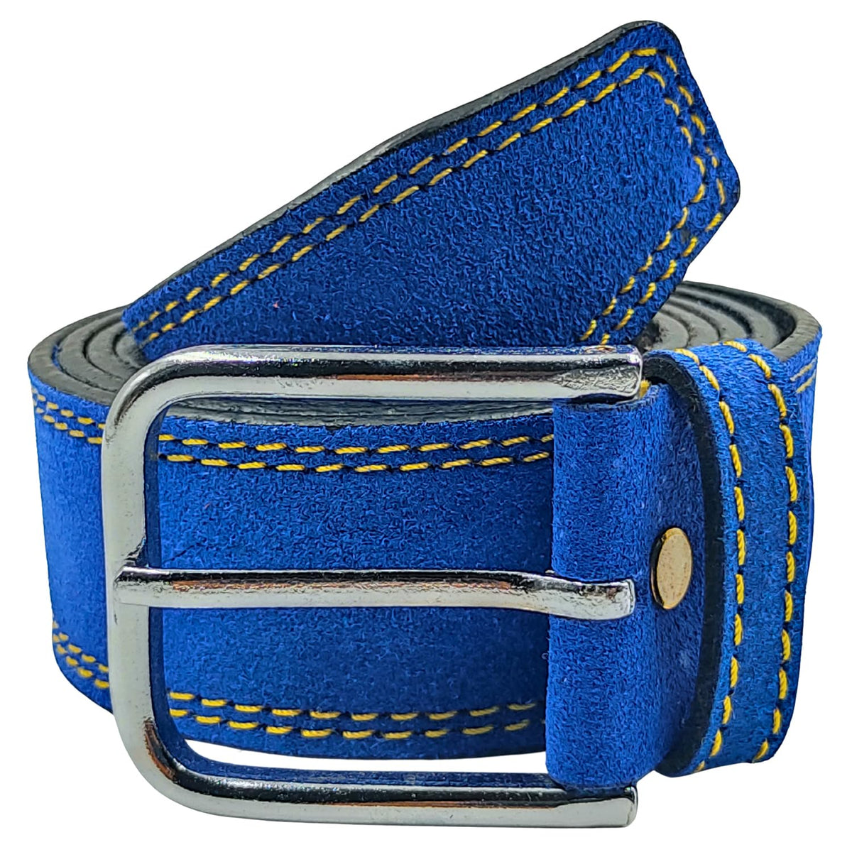 Exotique MenS Blue Casual Genuine Leather Belt(Bm0048BlS) 32