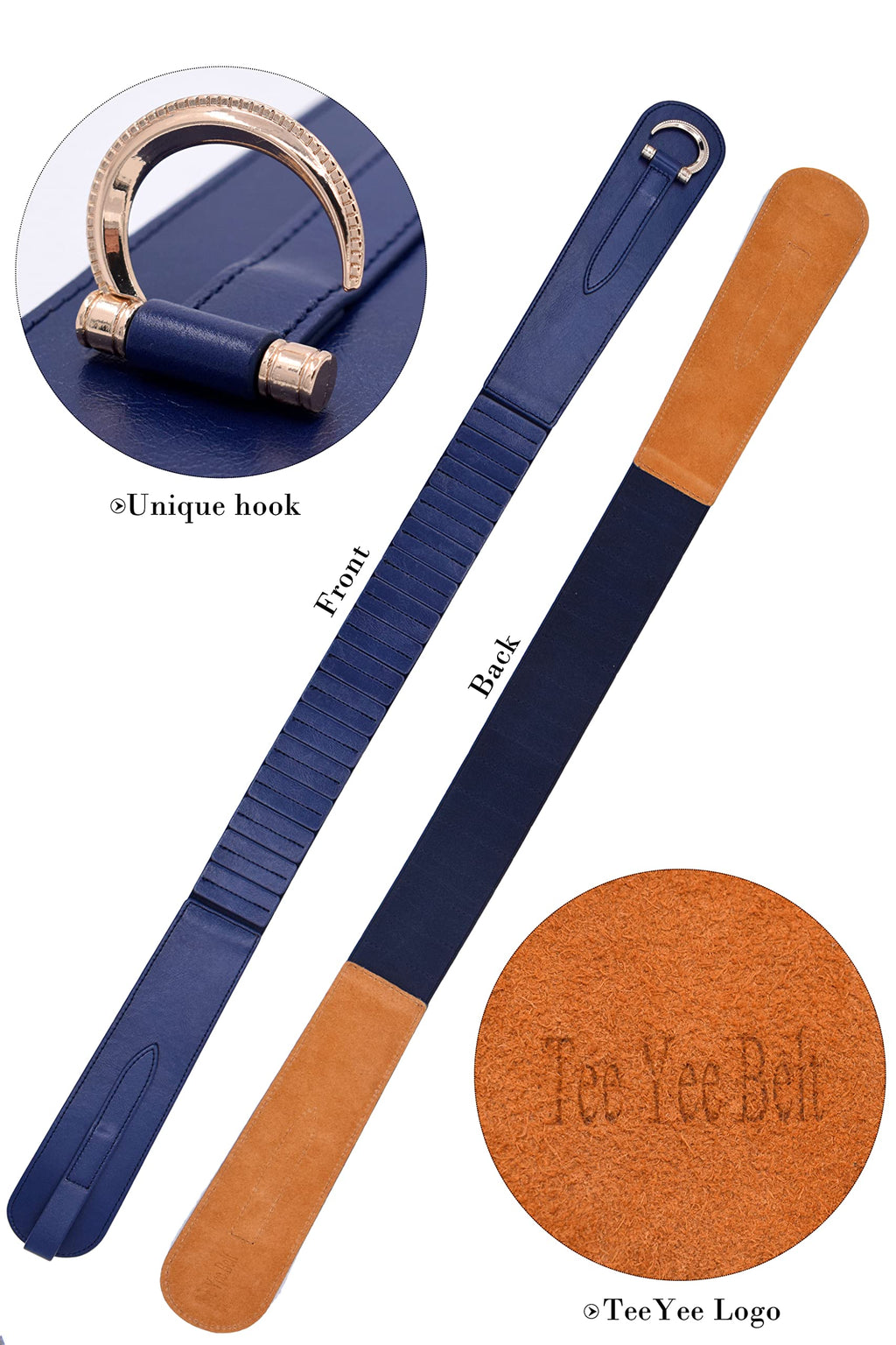 TeeYee Leather Belts Renaissance Waist Vintage Fashion Medieval Belt navy#