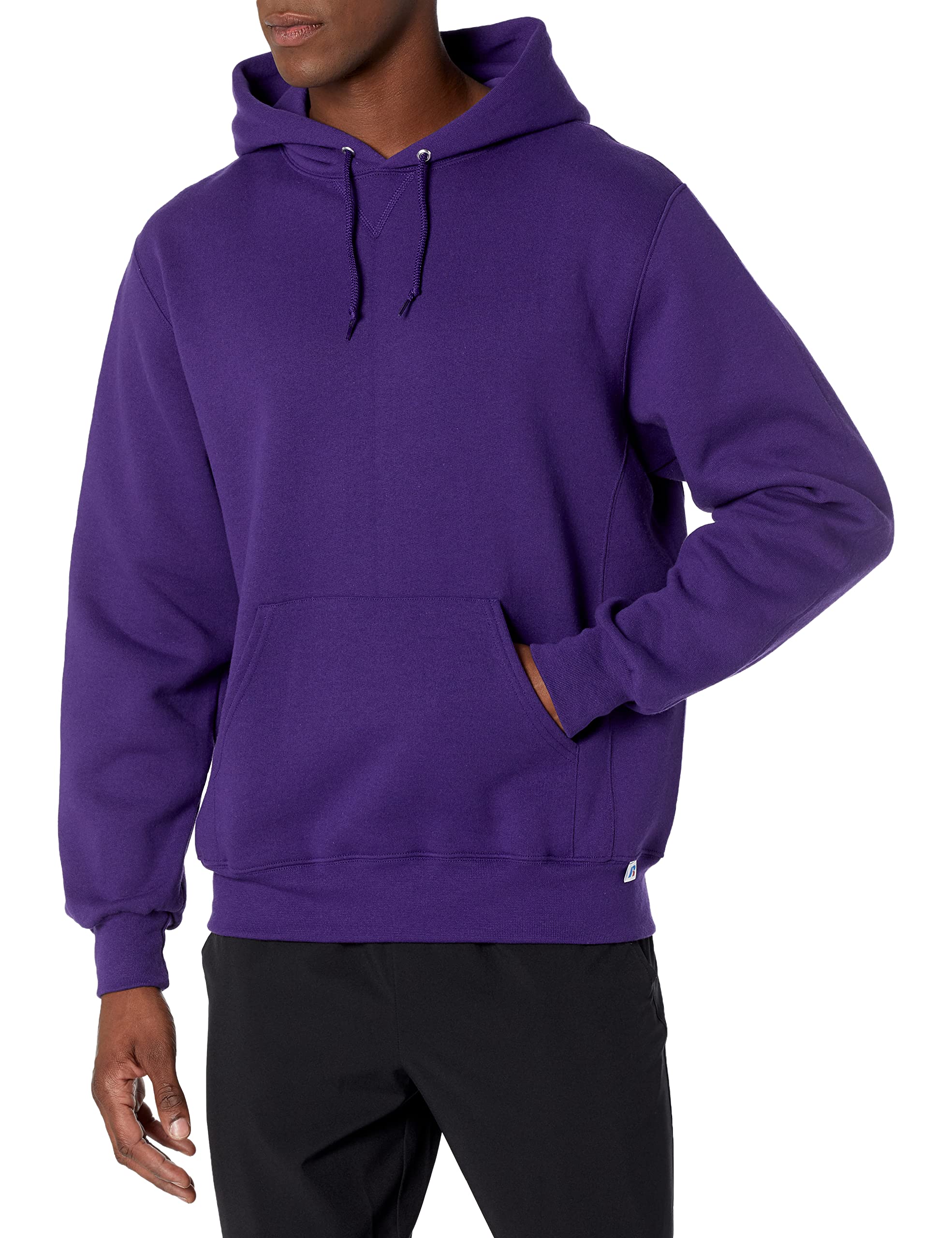 Russell Athletic Mens Dri Power Pullover Fleece Hoodie, Purple, Medium