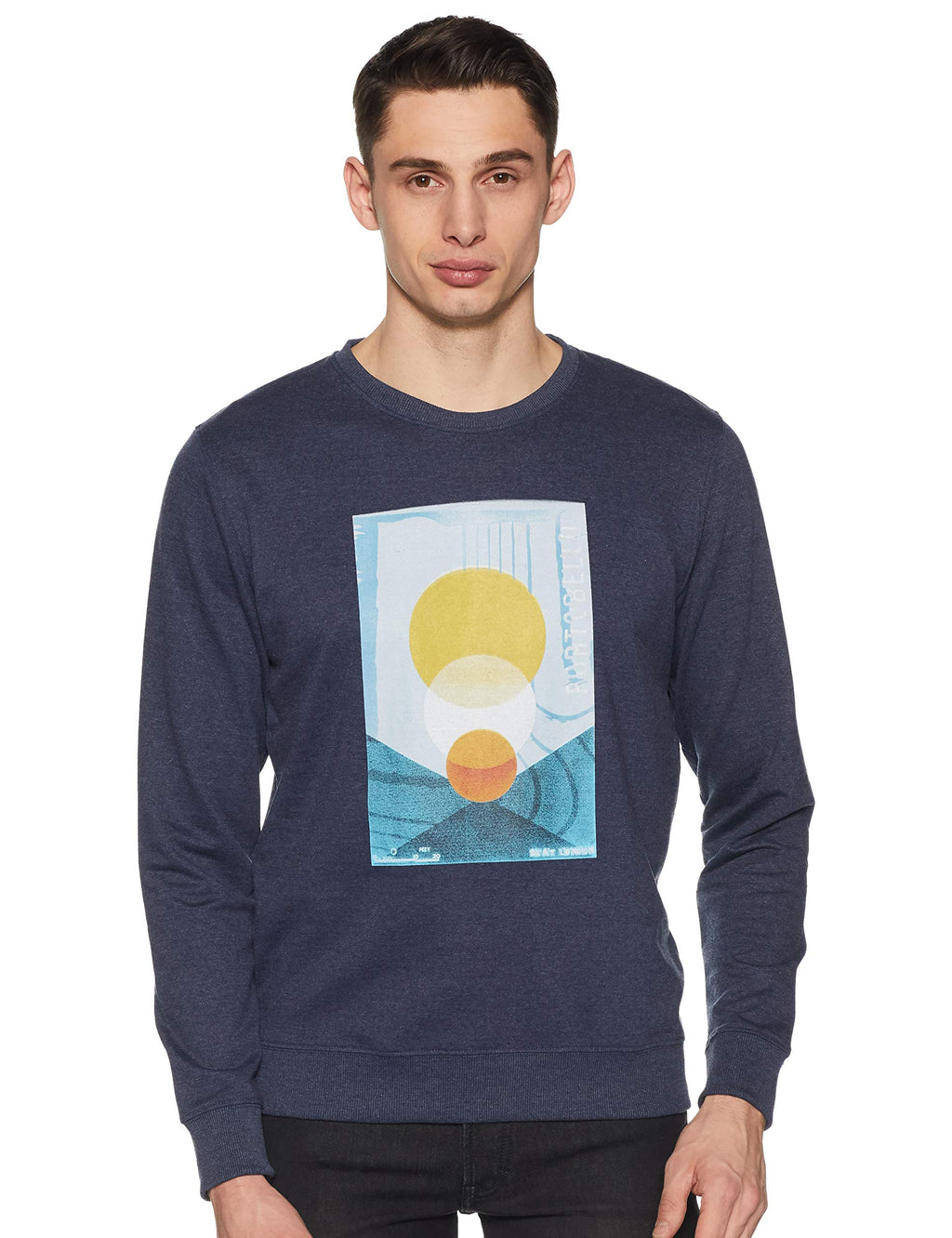 Pepe Jeans MenS Cotton Sweatshirt (Bm580008_Navy Blue_M)
