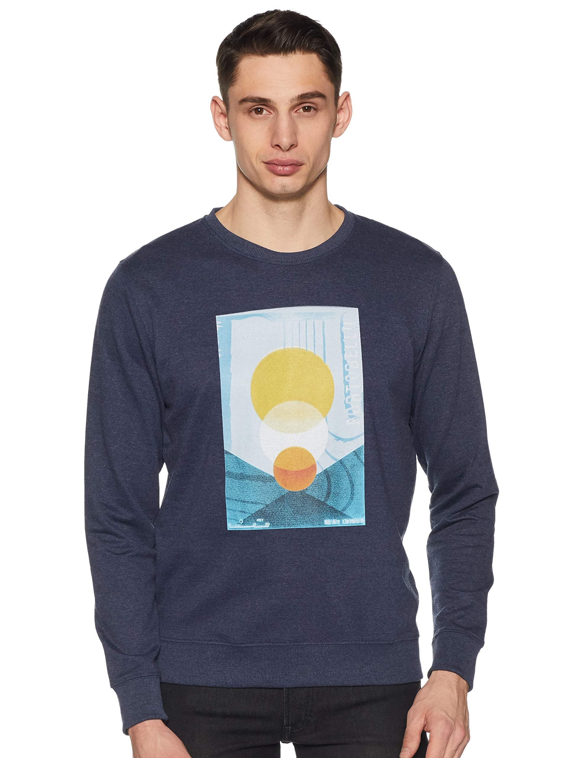 Pepe Jeans MenS Cotton Sweatshirt (Bm580008_Navy Blue_M)