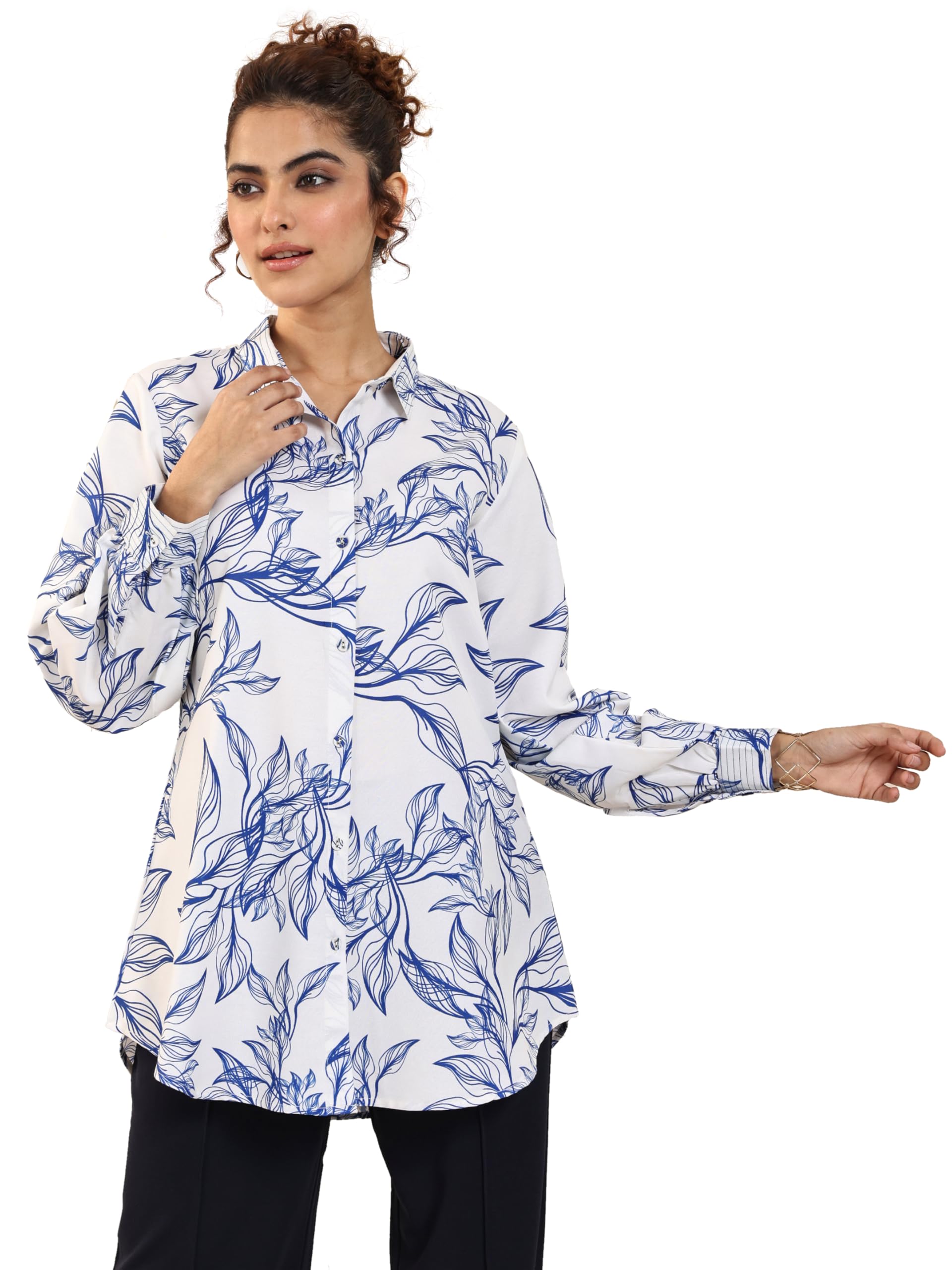 Libas WomenS Viscose Rayon Printed Regular Tunics (98174_Off White_Xxl)