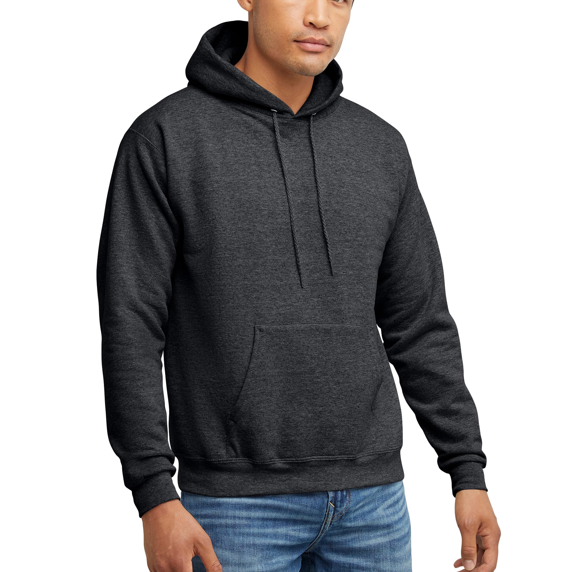 Hanes mens Pullover Ecosmart Hooded Sweatshirt Hoody, Charcoal Heather, X-Large US