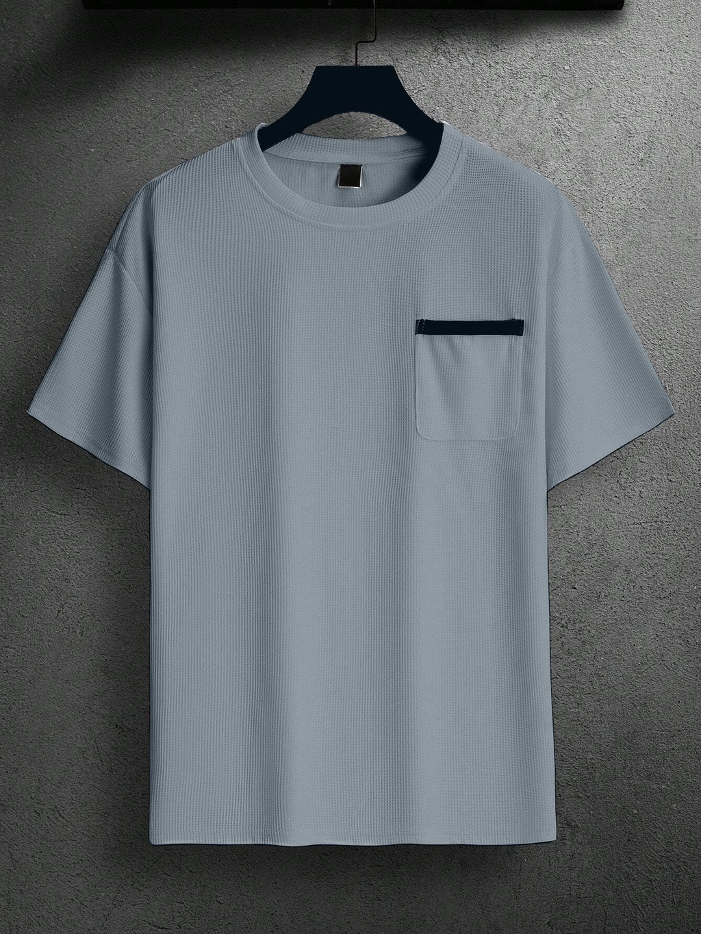 Indoprimo MenS Polyester T Shirt With Pocket Half Sleeves Round Neck Line Solid Pattern Loose Fit Classic Style And Standard Le
