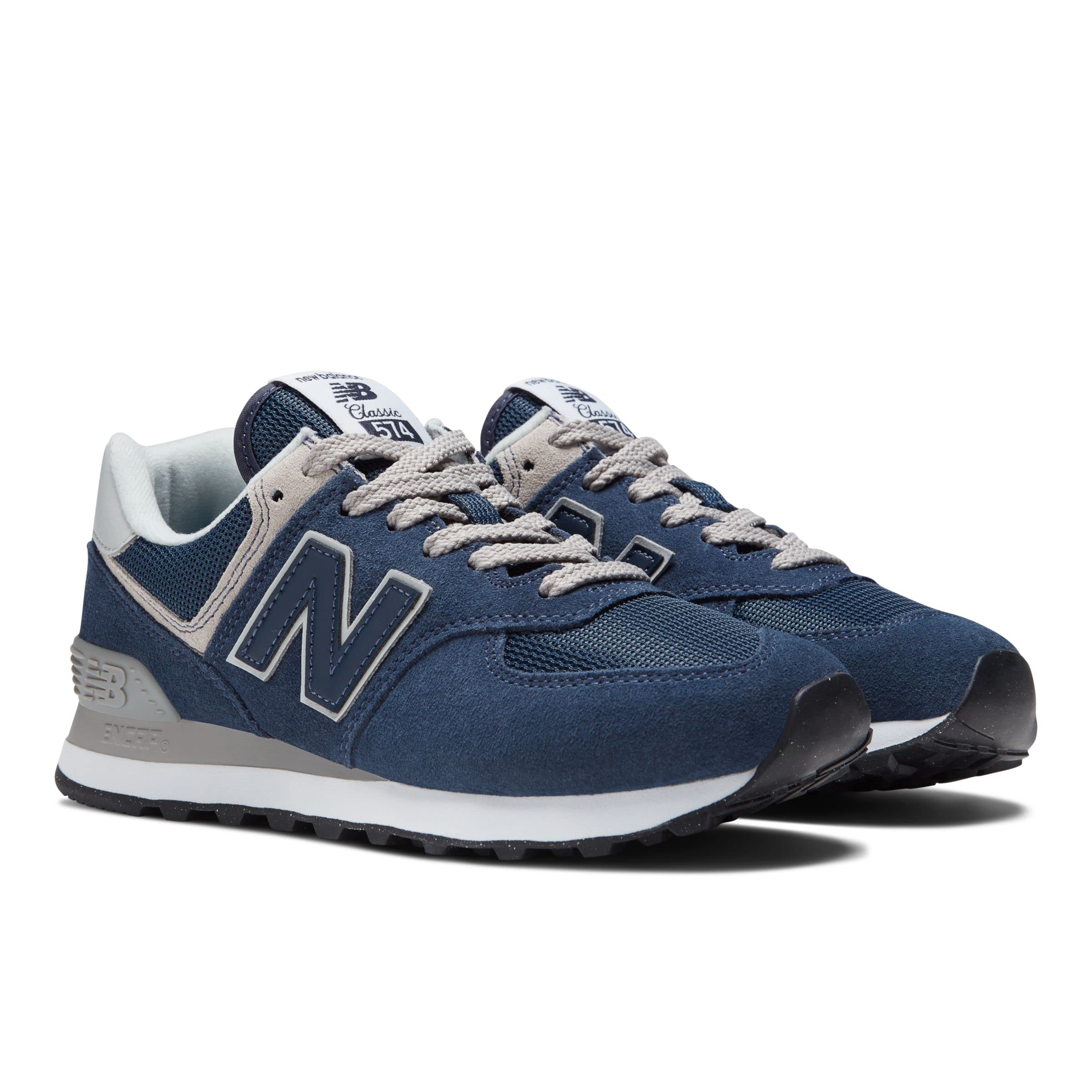 New Balance womens 574 V3 Sneaker, Navy/White, 5.5 US