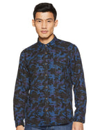 Pepe Jeans MenS Printed Regular Fit Casual Shirt (Pm306182_Teal S)