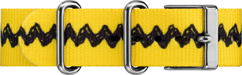 Timex Unisex TW2R41100 Weekender 38mm Peanuts Charlie Brown Nylon Slip-Thru Strap Watch