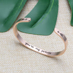 JoycuFF for Mom Mother Mommy Inspirational Cuff Bracelets Christmas Birthday Rose Gold Jewelry Mantra Alway My Mother Forever My