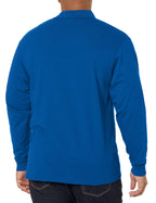 Jerzees Men's SpotShield Stain Resistant Polo Shirts (Short & Long, Long Sleeve-Royal Blue, X-Large