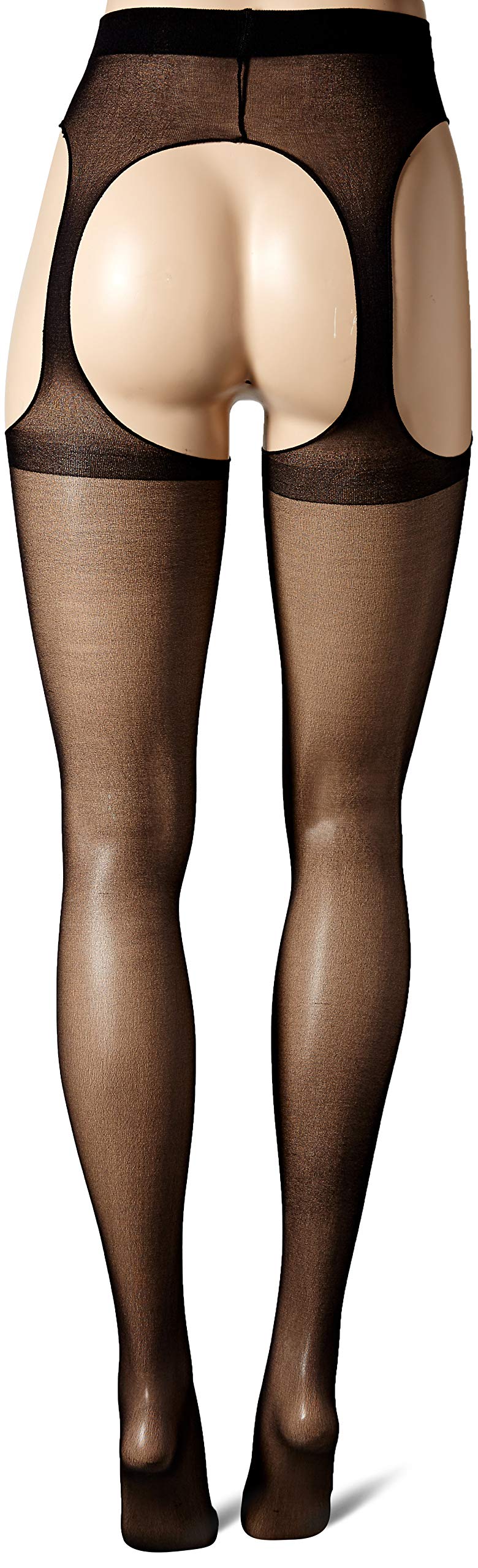 Leg Avenue Women's Sheer Garter Belt Panty Hose, Black (One Size)