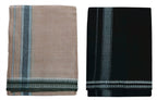 Prakasam Cotton Fine Quality Mens Kerala Style Thalapathi Border Single (1.28X2.00 Mtrs) -Dhoti-Kerala Single Mundu (Pack Of 2 D