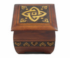 Modern Sailor Celtic Knot and Tribal Heart Handmade Box with Lock and Key Desk or Dresser Trinket Keepsake Holder Perfect Watch
