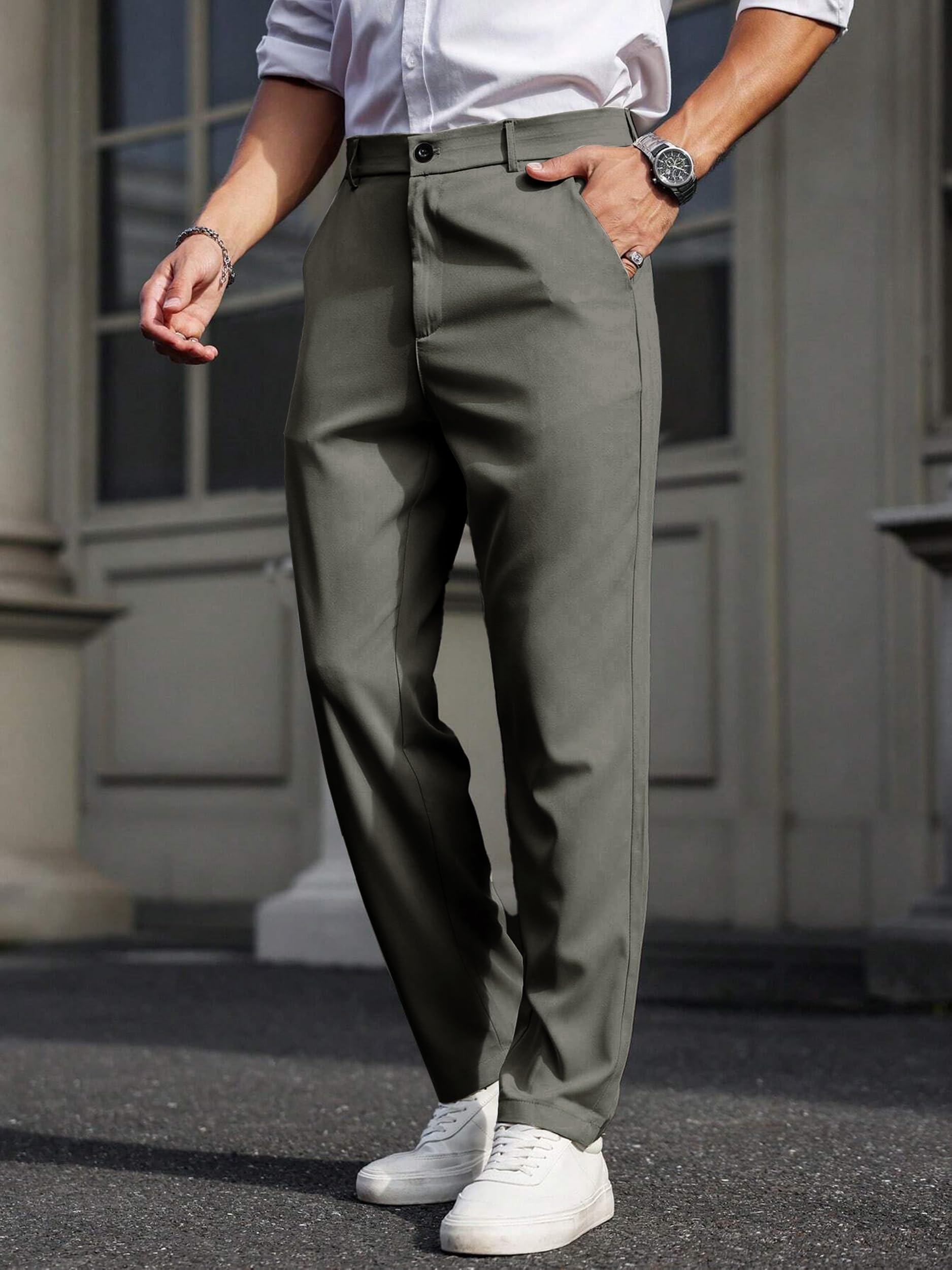Noble Monk Formal Pants For Men | Stylish Regular Fit MenS Wear Trousers For Office Or Party | Solid Formal Regular Fit Trouser