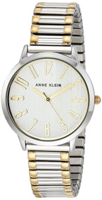Anne Klein Women's Japanese Quartz Dress Watch with Stainless Steel Strap, Silver, 16 (Model: AK/3685SVTT)
