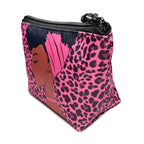 BDAWQUG Black Womens 2 Pieces Makeup Bag Stylish Large Capacity Cosmetic Bag African Canvas Cute Toiletry Aesthetic Accessories