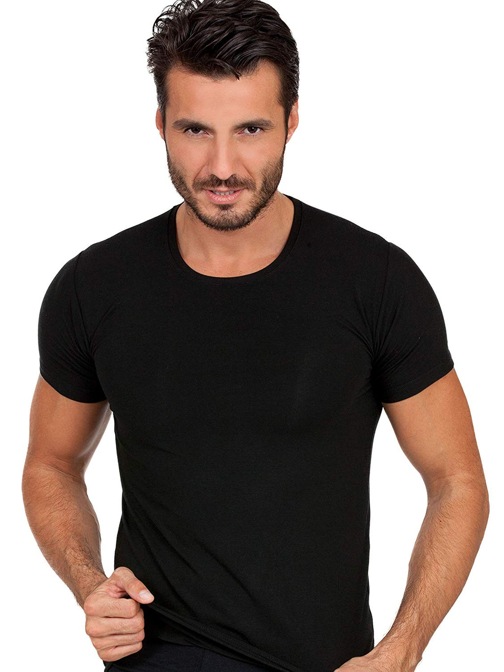 EGI Luxury Modal Men's V-Neck T-Shirt. Proudly Made in Italy (1185)