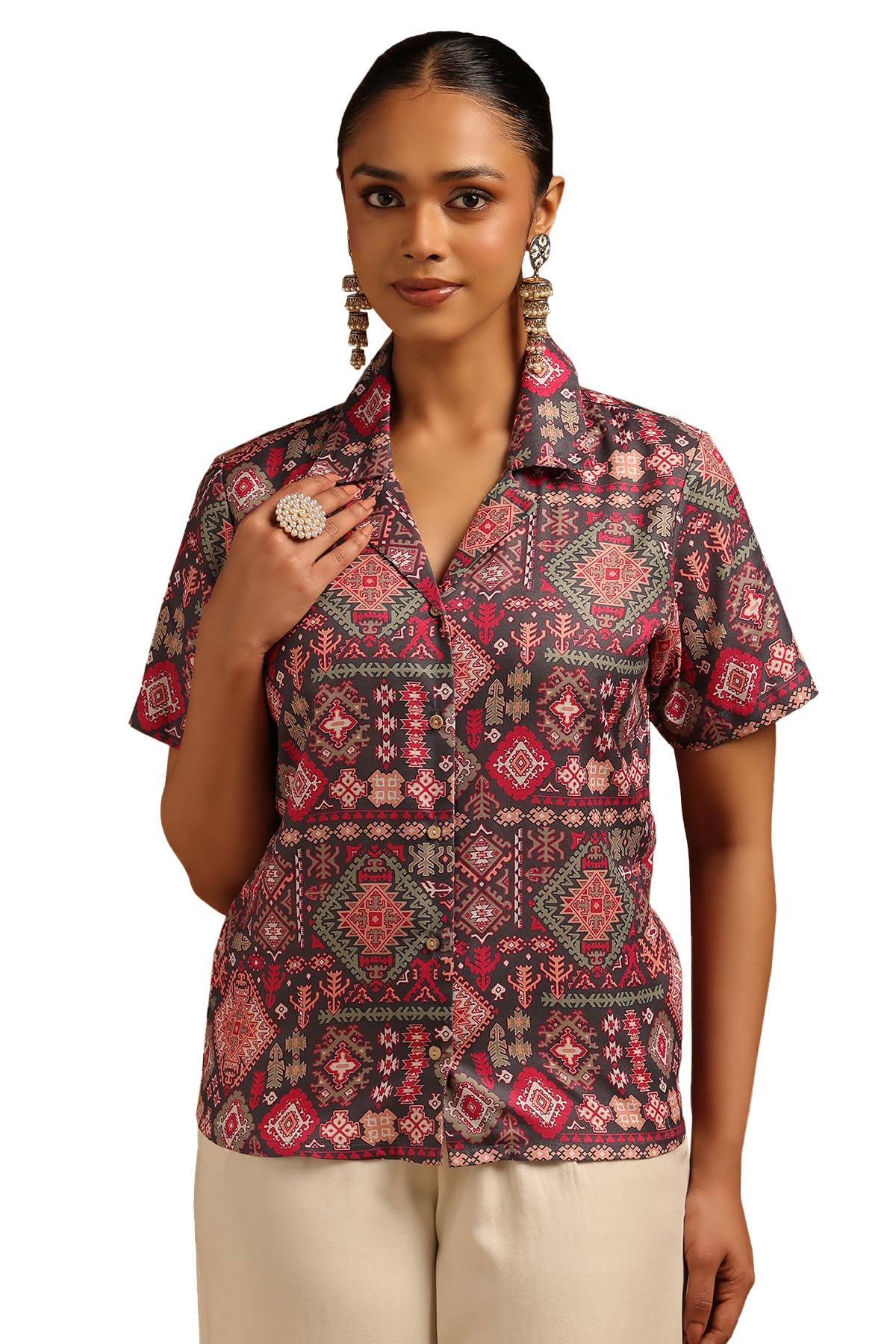 Soch Women Linen Ethnic Top
