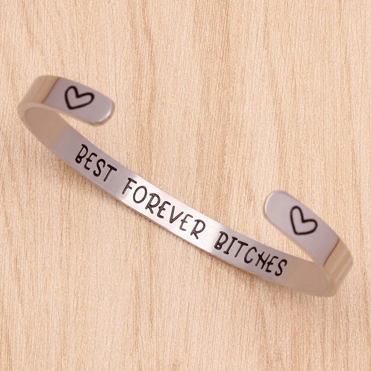 Btysun Friendship Bracelets Friend Christmas Gifts for Friends Cuff Bracelets for Women Xmas Gift Female Sister Coworker