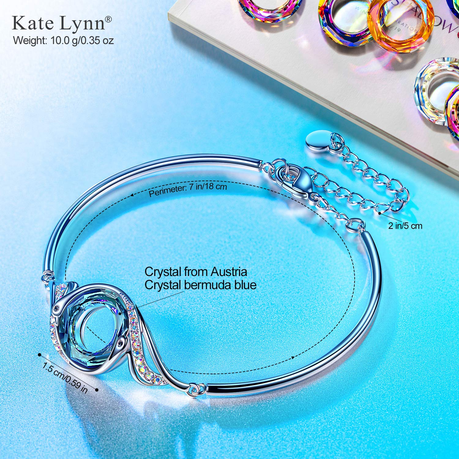 Kate Lynn Phoenix Crystal Bracelet for Women Birthday Gifts for Women Unique Jewelry for Women Mom Wife Girlfriend Peacock for Y