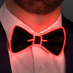 blinkee Flashing EL Wire Red Bow Tie for Men Night Rave Parties