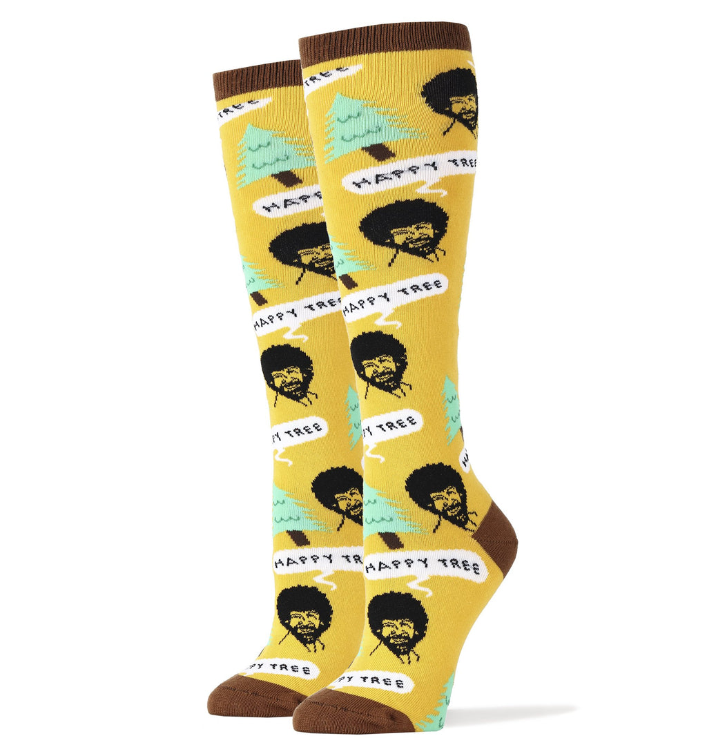 Oooh Yeah! Women's Bob Ross Knee High Socks