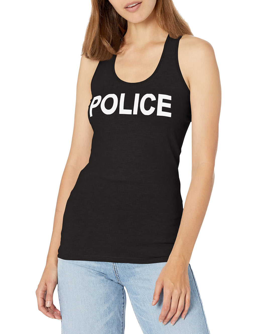 Graphic Tank, Police, Black, L