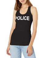 Graphic Tank, Police, Black, S