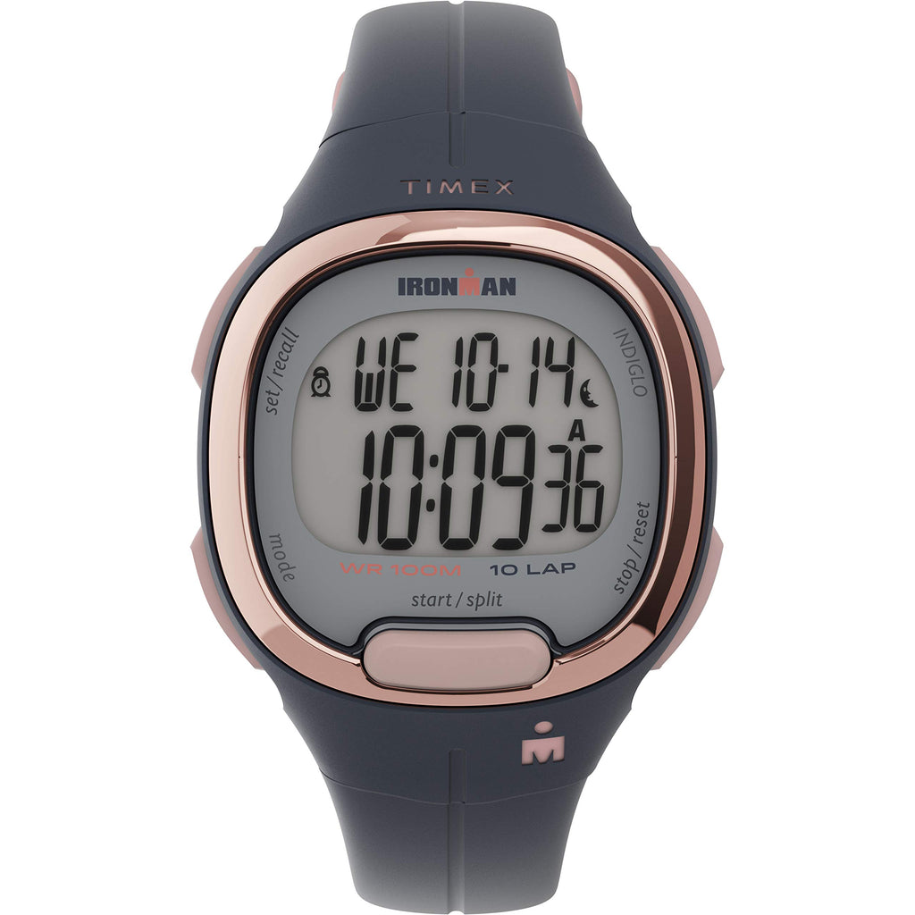 Timex Women's Ironman Triathlon Transit 33mm Resin Strap Watch - Rose Gold Top-Ring & Navy Resin Strap