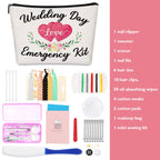 Floral Wedding Emergency Kit for Bride Wedding Survival Set with Makeup Bag, Bride Kit Bridal Shower Gift Present Fun Engagement