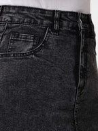 Kotty WomenS Solid Western Looks Straight Skirt Coal Black