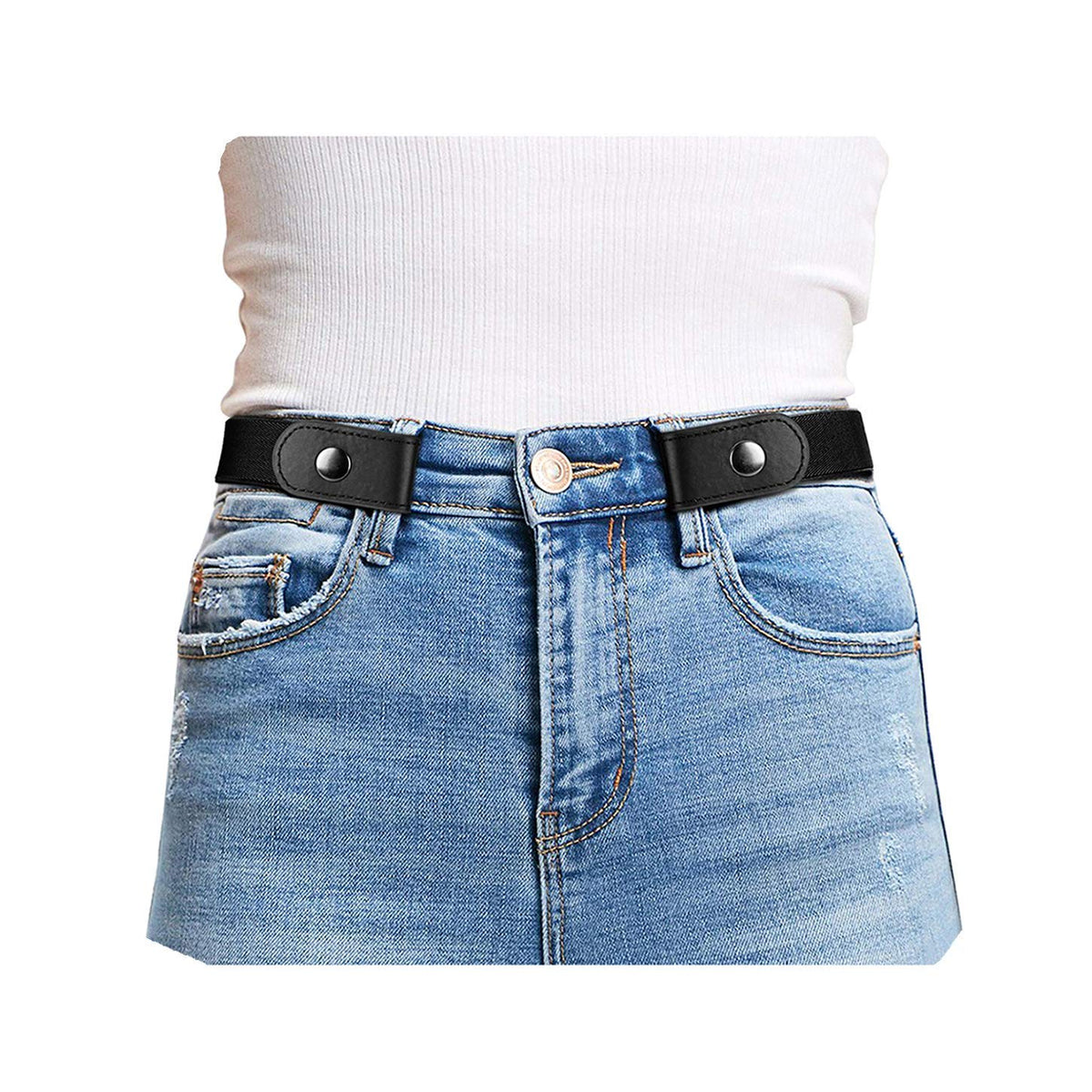 Toxen Buckle Free Comfortable Elastic Belt For Women Or Men, BuckleLess No Bulge No Hassle Invisible Belts 32-48