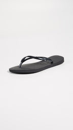 Havaianas Women's Slim Flip Flop Sandals, Black, Size 6 Women's