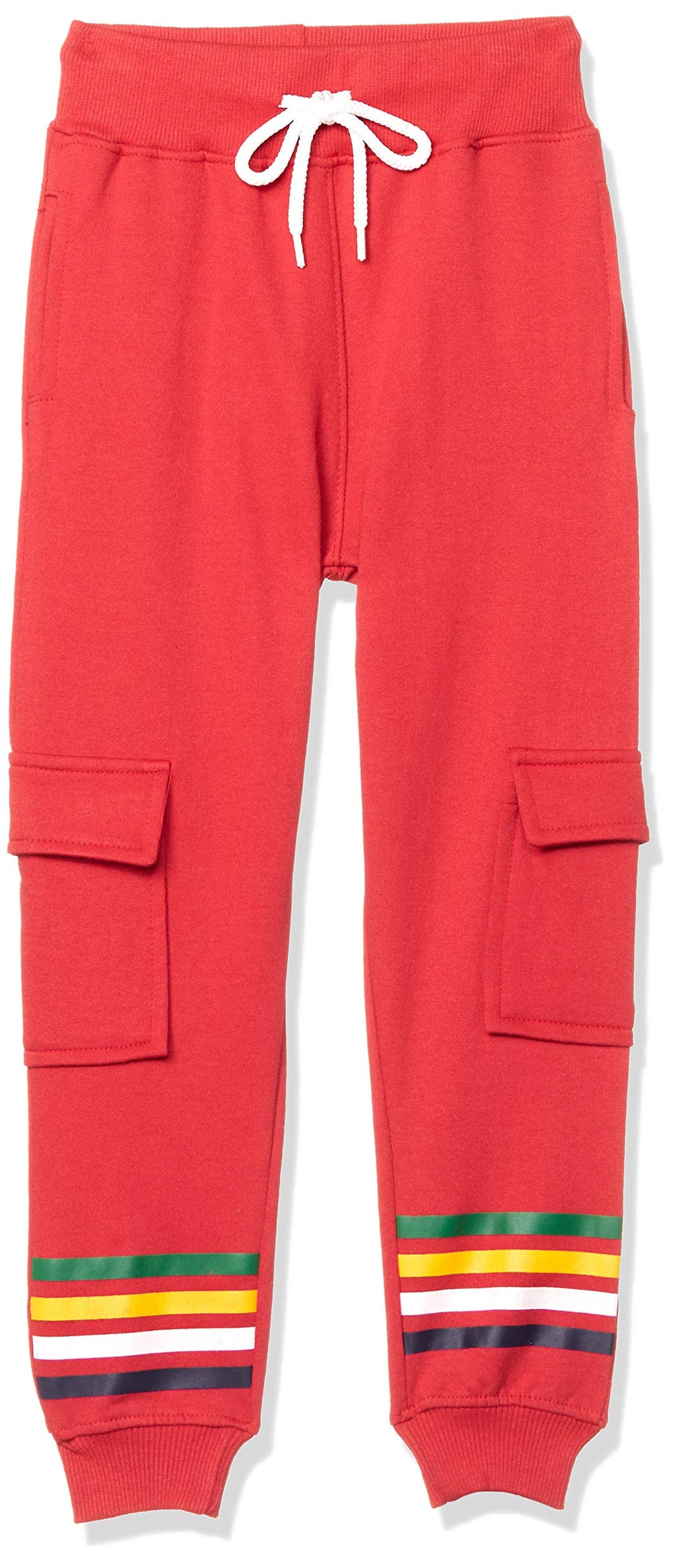 T2F Boys Regular Fit Mid Rise Track Pant Red