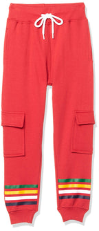 T2F Boys Regular Fit Mid Rise Track Pant Red