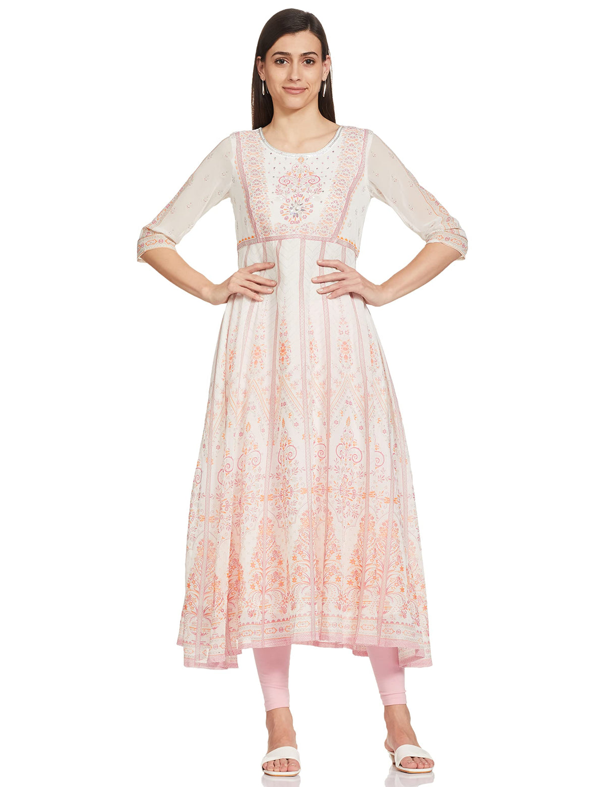 Aurelia WomenS Polyester Regular Dress (20Aua11722-502056_Off White_S)