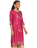 W For Woman Women Viscose Printed Festive Regular Kurta