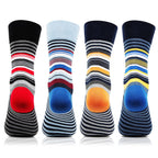 Bonjour MenS Striped Design Cotton Ankle Length Socks