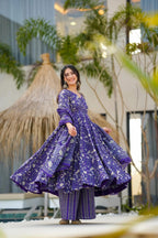 Wedani Anarkali Kurta Set for Women Blue