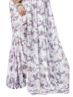 Satrani Womens Floral Printed Chiffon Saree